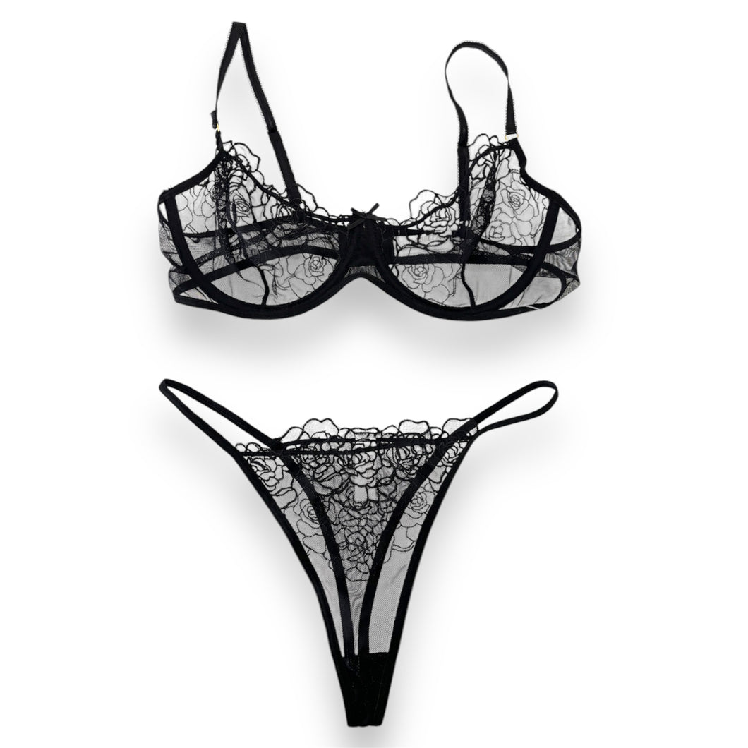 Set de lencería negro