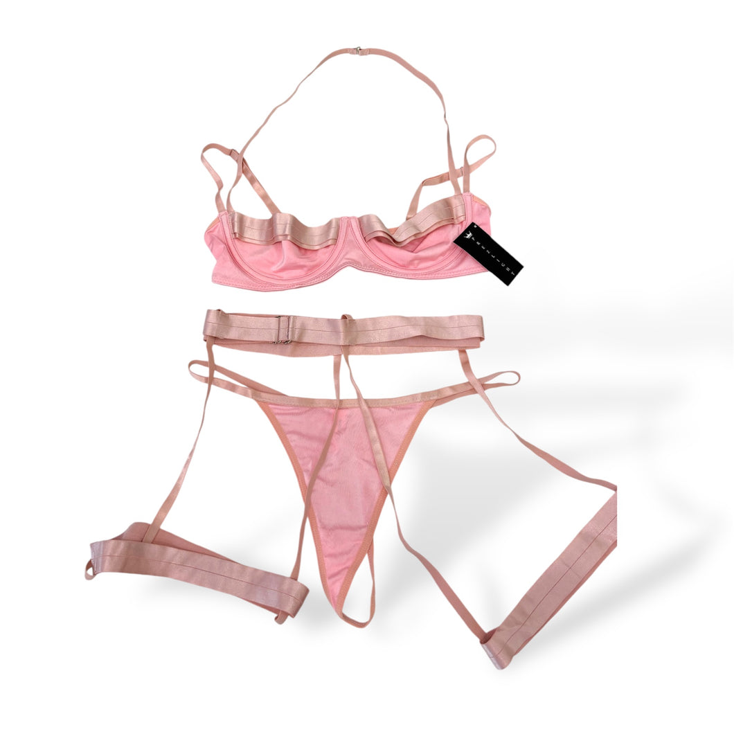 Set de lencería rosa