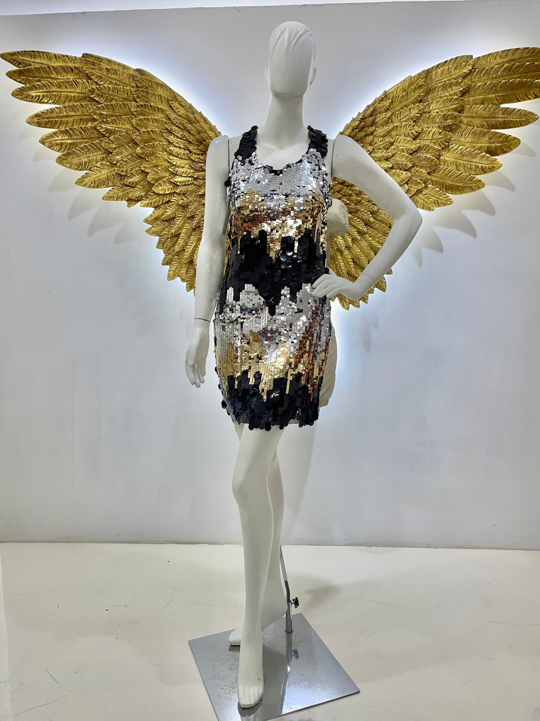 Vestido Lentejuelas Doradas