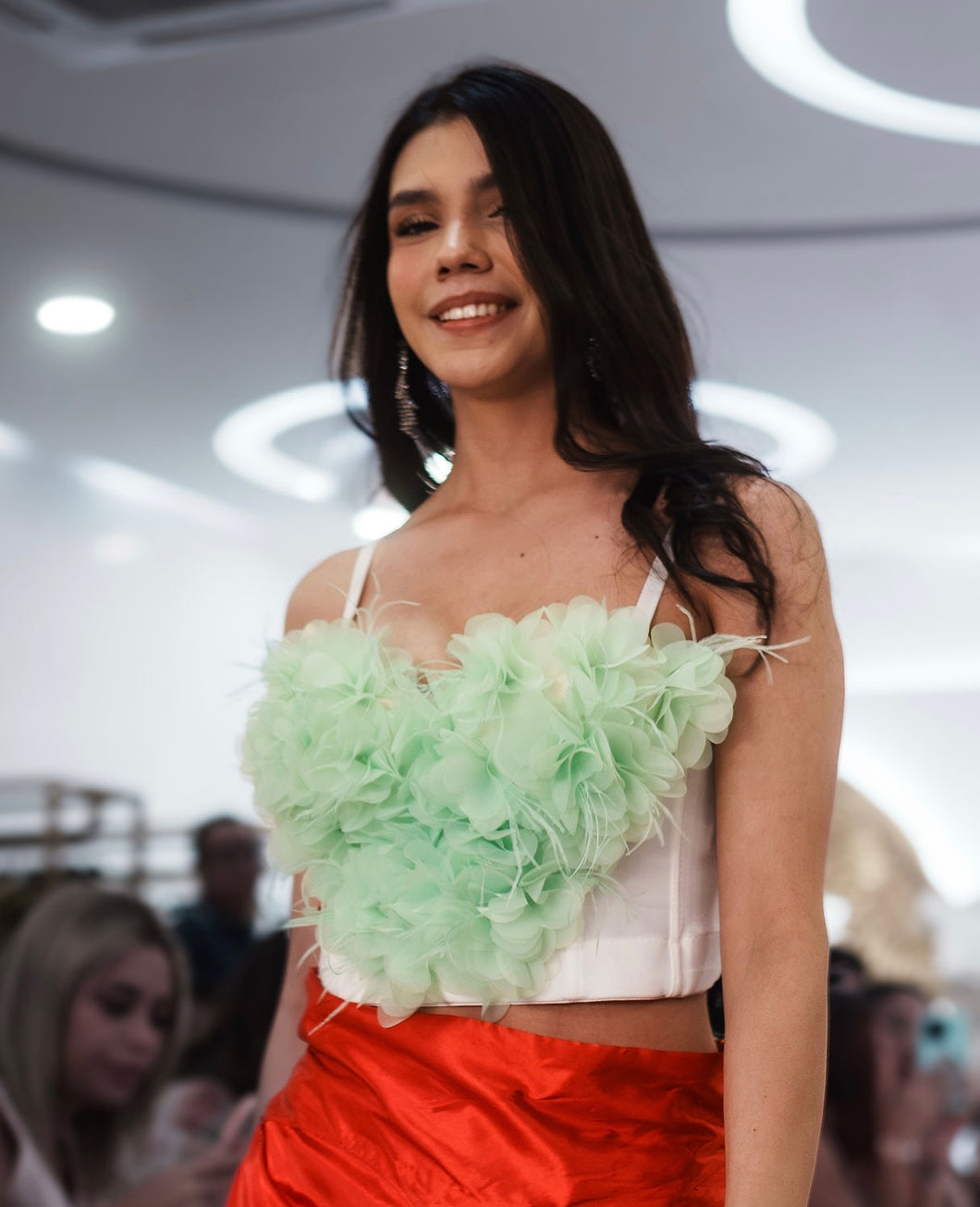 Corset flores verde