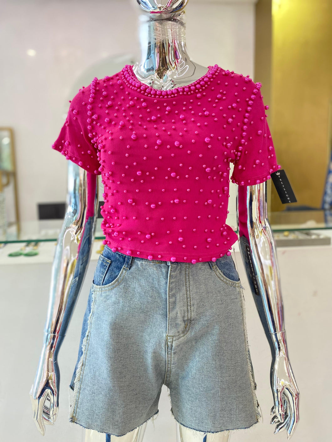 Blusa Perlas Fucsia